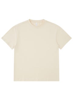 Generic 275g Heavyweight FOG Earth Tone Oversized Drop Shoulder Tee white eggshell 