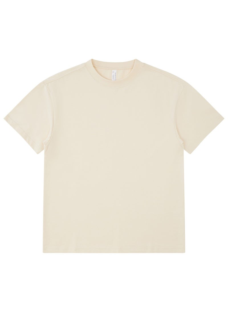 Generic - 275g Heavyweight FOG Earth Tone Oversized Drop Shoulder Tee white eggshell - Image 1