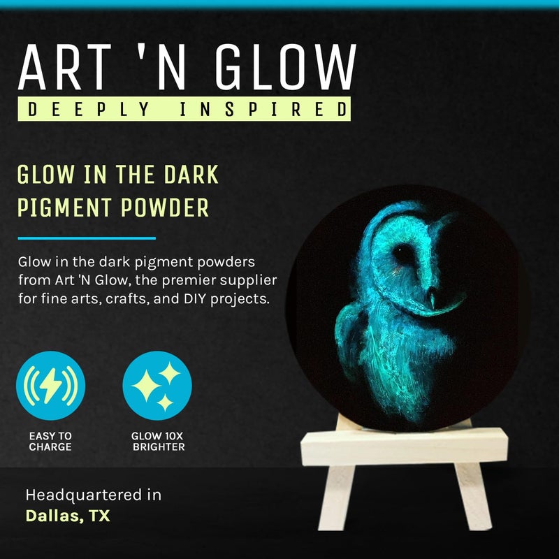 Art 'N Glow Glow in The Dark Pigment Powder - Neutral and Fluorescent Color for Art Painting, Fine Art, Nail Art Paint, and DIY Crafts - Long Lasting 10+ Color Options - Neutral Red - (30 Grams/1 Ounce) - Image 3