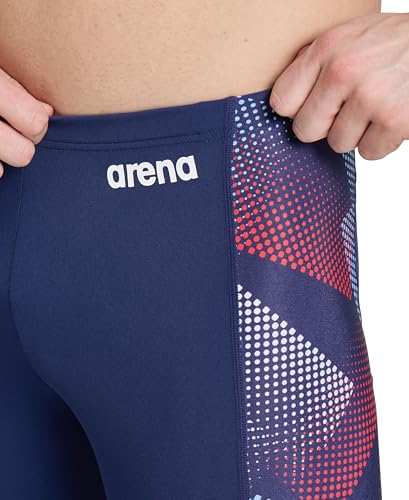 ARENA Boys' Swim Jammer Halftone Team Print MaxLife Athletic Swimwear Professional Training Swimsuit Sports Bathing Suit, Navy/Team Red White Blue, US Size 22 - Image 5