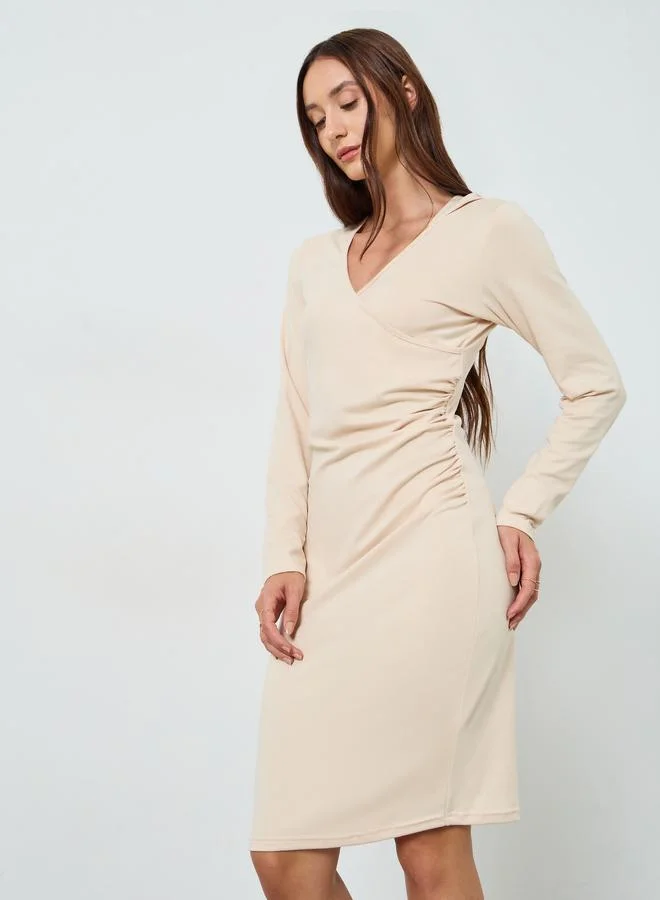 Take Two Women Hooded Bodycon Knee Length Dress