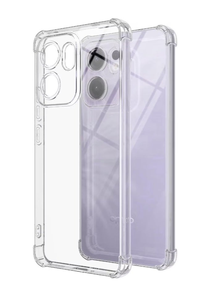 ماركة غير محددة - جراب شفاف ضد الصدمات بحماية كامله من الاطراف لهاتف اوبو رينو 13 اف OPPO Reno 13F - Image 1