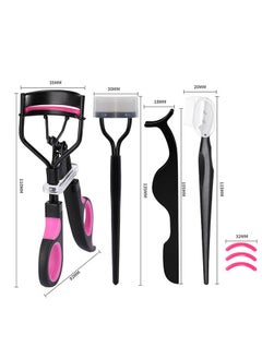 Beyond 4 Pcs Eyelash Tools, Eyelash Curlers Eyebrow Brush Kit (Black+Pink)  - Image 2