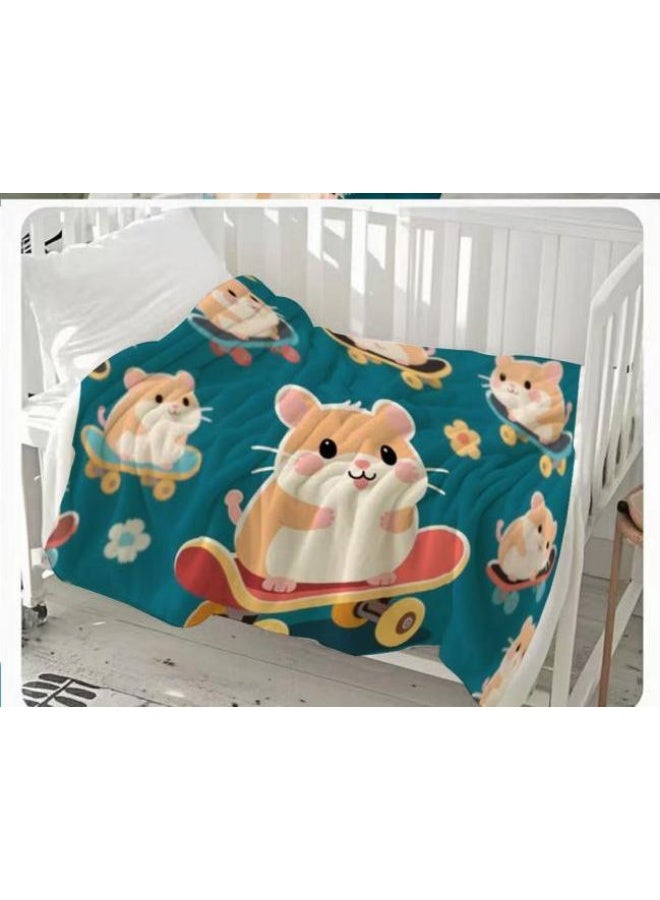 عام بطانية رقيقة من الفانيلا الكرتونية للأطفال أو الطلاب (دافئة ومريحة ومناسبة للنوم والألعاب) 100 سم * 150 سم - 712 - Image 3