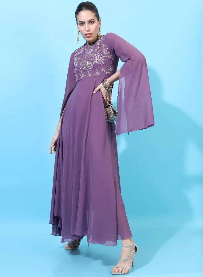 Vishudh Embroidered A-Line Dress