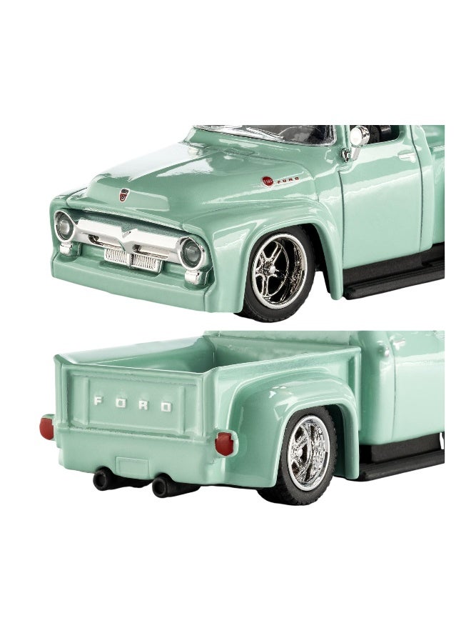 Majorette Metal Collection Series 70th Anniversary 1956 Ford F-100 Die-cast Car (1:64, Mint Green) - Image 3