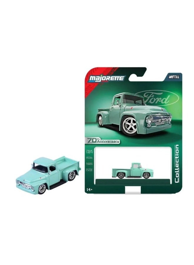 Majorette Metal Collection Series 70th Anniversary 1956 Ford F-100 Die-cast Car (1:64, Mint Green) - Image 1