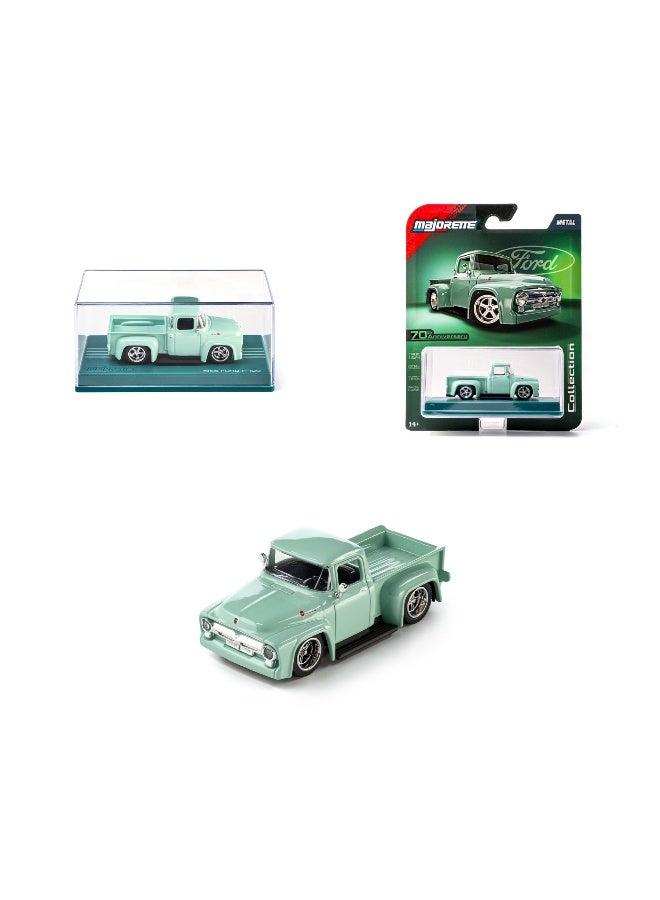 Majorette Metal Collection Series 70th Anniversary 1956 Ford F-100 Die-cast Car (1:64, Mint Green) - Image 2