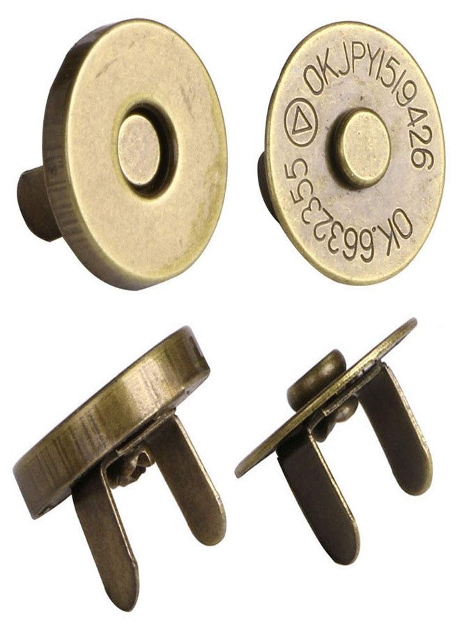 Mini Skater 24 Sets Magnetic Button Clasp Snaps - Purses, Bags, Clothes - No Tools Required - Choose Small or Large Magnetic Button Size: 14mm (Bronze) - Image 1