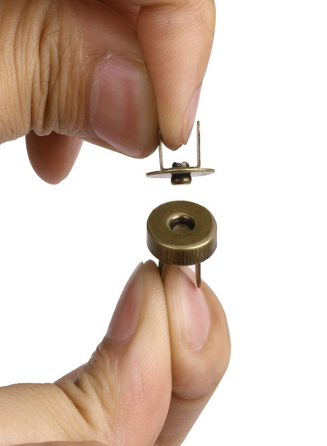 Mini Skater 24 Sets Magnetic Button Clasp Snaps - Purses, Bags, Clothes - No Tools Required - Choose Small or Large Magnetic Button Size: 14mm (Bronze) - Image 3