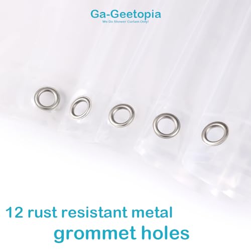 Ga-Geetopia Holographic 3D EVA Shower Curtain Liner Glitter Feather, 72x72 Premium Clear Plastic Bathroom Shower Curtain with Rustproof Metal Grommets for Shower Stall, Bathtubs - Image 3