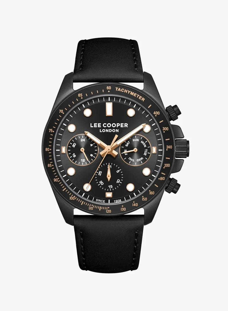 Lee Cooper Men's Leather Multi Function Watch LC08233.651 - 23x29,5 mm
