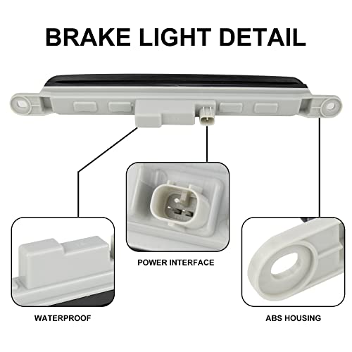 Voilamart فويلامارت ضوء الفرامل الثالث العالي لميتسوبيشي لانسر 2008-2016 مصباح خلفي LED عالي التركيب مصباح بومبر لانسر إيفولوشن EX 8334A08 (عدسة دخانية ضوء أحمر) - Image 3