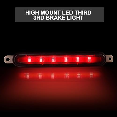 Voilamart فويلامارت ضوء الفرامل الثالث العالي لميتسوبيشي لانسر 2008-2016 مصباح خلفي LED عالي التركيب مصباح بومبر لانسر إيفولوشن EX 8334A08 (عدسة دخانية ضوء أحمر) - Image 2