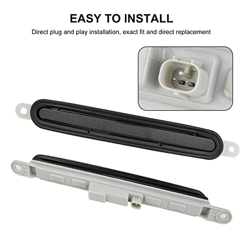 Voilamart فويلامارت ضوء الفرامل الثالث العالي لميتسوبيشي لانسر 2008-2016 مصباح خلفي LED عالي التركيب مصباح بومبر لانسر إيفولوشن EX 8334A08 (عدسة دخانية ضوء أحمر) - Image 5