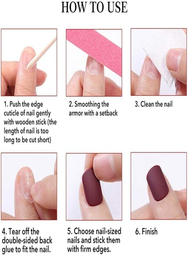 FICTIOUS Fake Nails for Kids Pre-glue Full Cover Short False Nails Children Nails Lovely Gift 96 Pcs, Random color & Design - As per Stock Availibility - Image 2