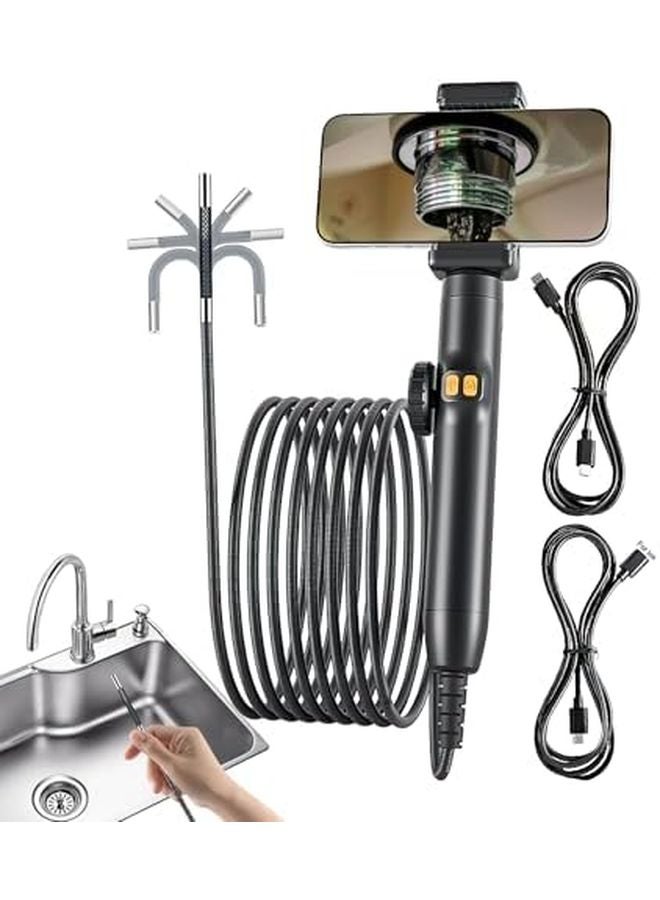6mm Borescope Camera Flexible Inspection Scope High Resolution Snake Camera LED Light - Image 2
