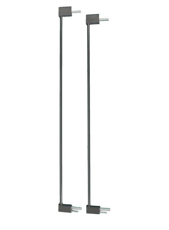 Qdos Safety Designer Gate Extensions for Crystal and Spectrum Pressure Mount Baby Gates | Slate | Allows for use in wider door openings - Each Extension adds 2.75" to the gate - Includes 2 Extensions - Image 1