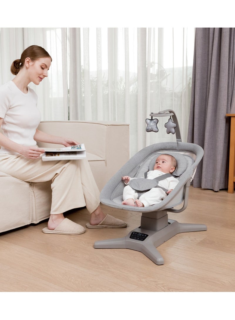 ماستيلا مهد هزاز ماستيلا ديلوكس الذكي 6 في 1: أرجوحة كهربائية وسرير مهد متعدد الأوضاع ومقعد طفل مع بلوتوث و تطبيق المحمول - Image 2