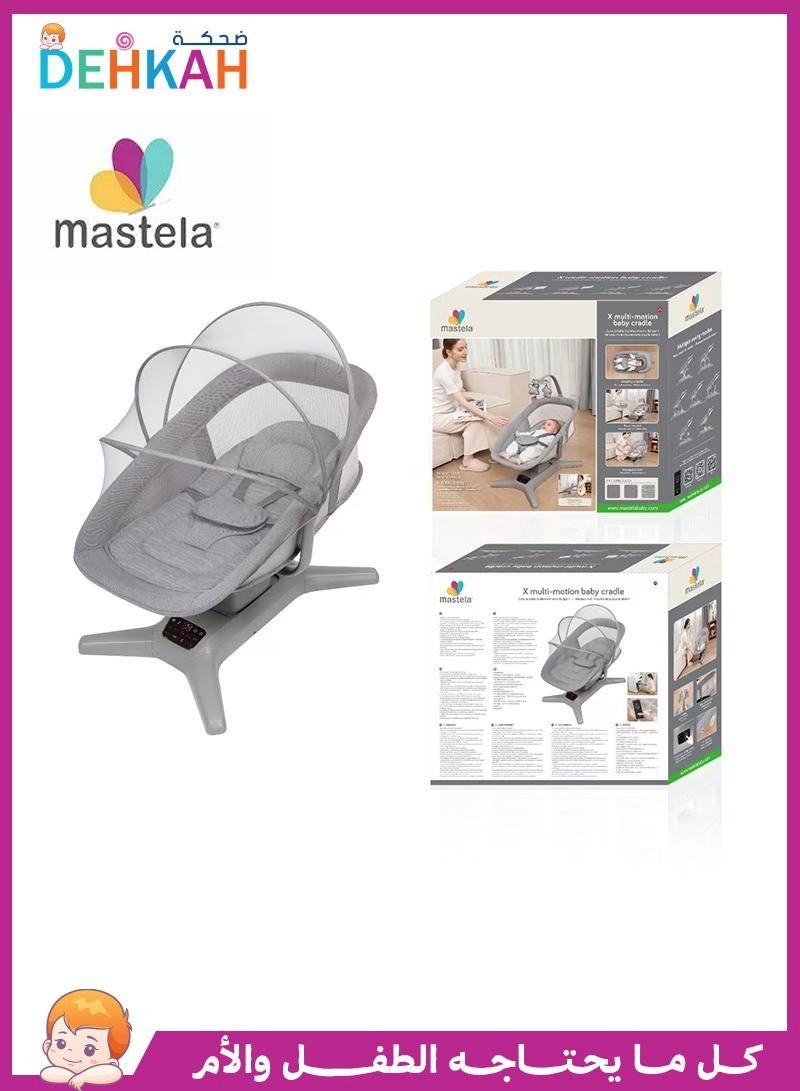 ماستيلا مهد هزاز ماستيلا ديلوكس الذكي 6 في 1: أرجوحة كهربائية وسرير مهد متعدد الأوضاع ومقعد طفل مع بلوتوث و تطبيق المحمول - Image 1