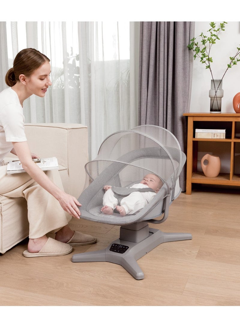 ماستيلا مهد هزاز ماستيلا ديلوكس الذكي 6 في 1: أرجوحة كهربائية وسرير مهد متعدد الأوضاع ومقعد طفل مع بلوتوث و تطبيق المحمول - Image 3