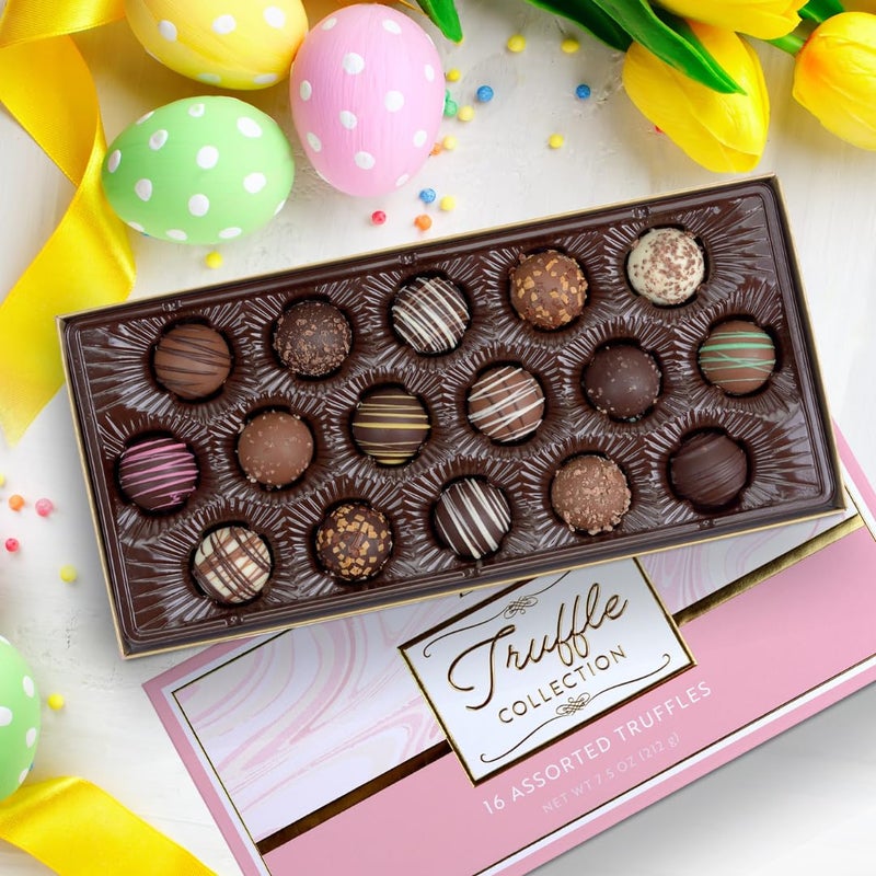 CRAVINGS BY ZOE Gourmet Chocolate Truffle Gift Box | 16 Count | Assorted Gourmet Milk & Dark Chocolate Candy Food Gift Basket Anniversary, Birthday, Get Well, Holiday, Thank You Men Women Mom Her - Image 5