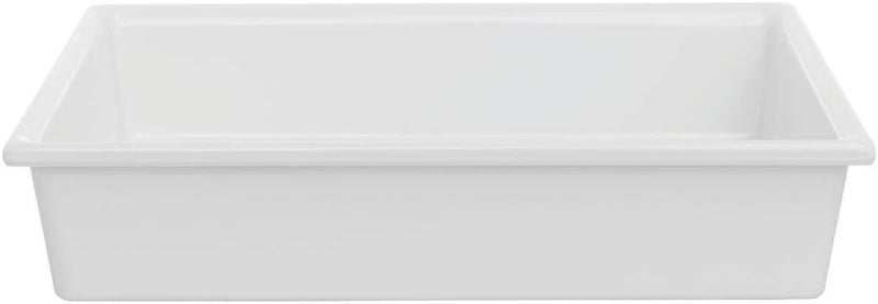 Hubert SmartFit 1/2 Size White Melamine Cold Food Pan - 10" L x 12 2/5" W x 2 1/2" D - Image 2