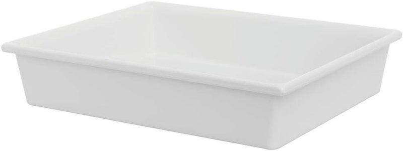Hubert SmartFit 1/2 Size White Melamine Cold Food Pan - 10" L x 12 2/5" W x 2 1/2" D - Image 3