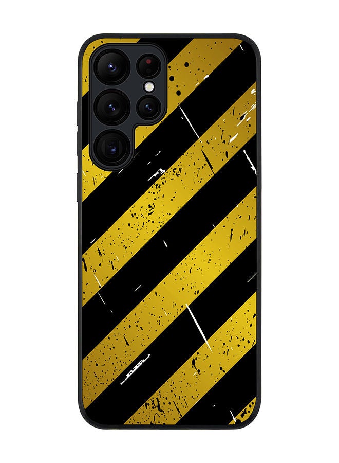 Stylizedd Rugged Black edge case for Samsung Galaxy S23 Ultra 5G Slim fit Soft Case Flexible Rubber Edges Anti Drop TPU Gel Thin Cover - Under Construction - Image 1