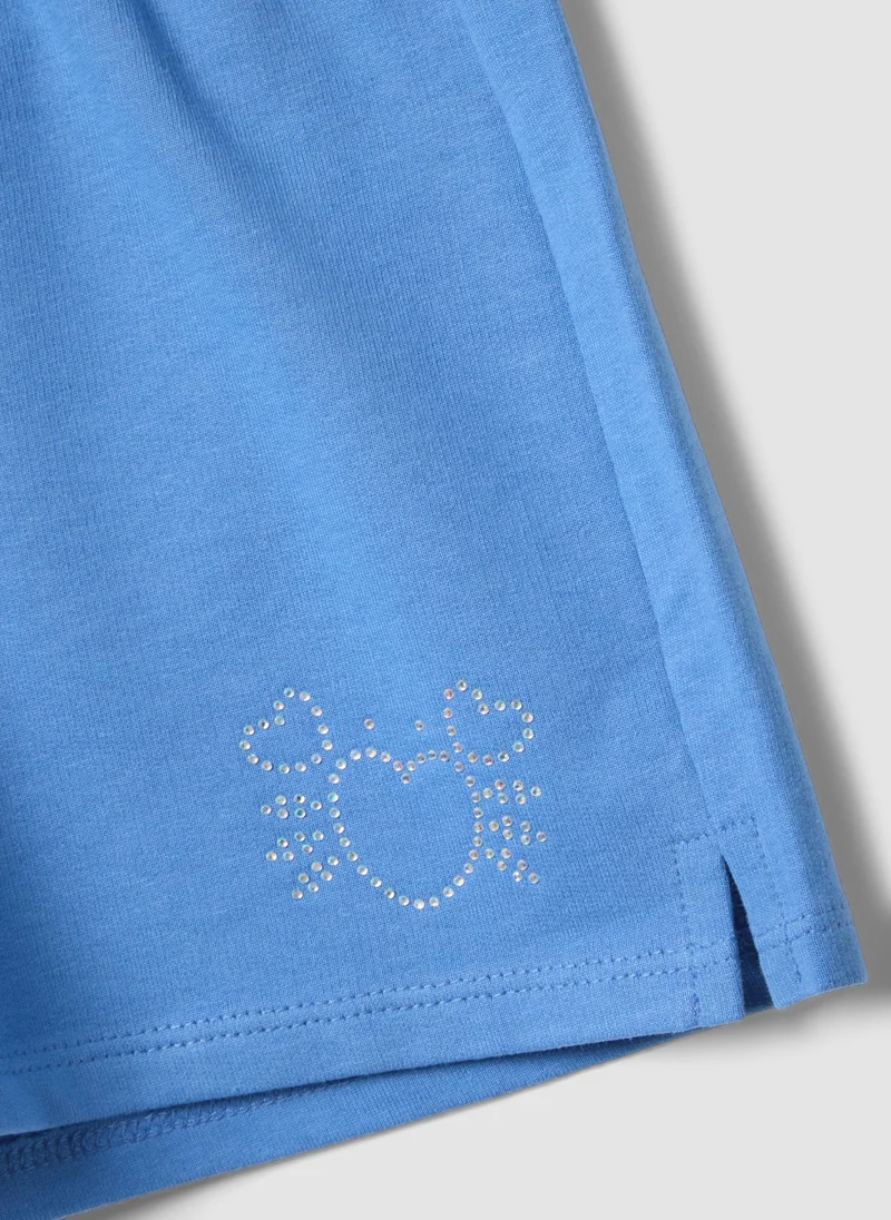 Ovs  OVS Girlsâ€™ Light Blue Pure Cotton Shorts With Elasticated Waist for Women | Best Price UAE