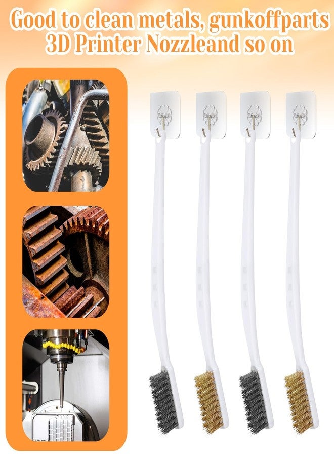 Indusoire 4 Pcs Wire Brush Set, Steel Brush for Cleaning and Metal Brush for Cleanings, Wire Brushes for Cleaning with Small Wire Brush Design, Ideal for 3D Printer Nozzles, Welding Slag Removal - Image 4