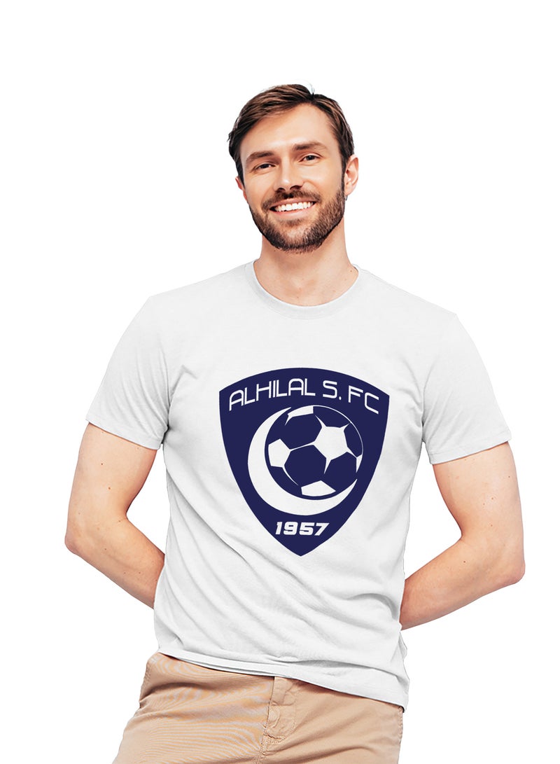 Fashion World Cotton T-shirt Printed with High-quality AlHilal Club