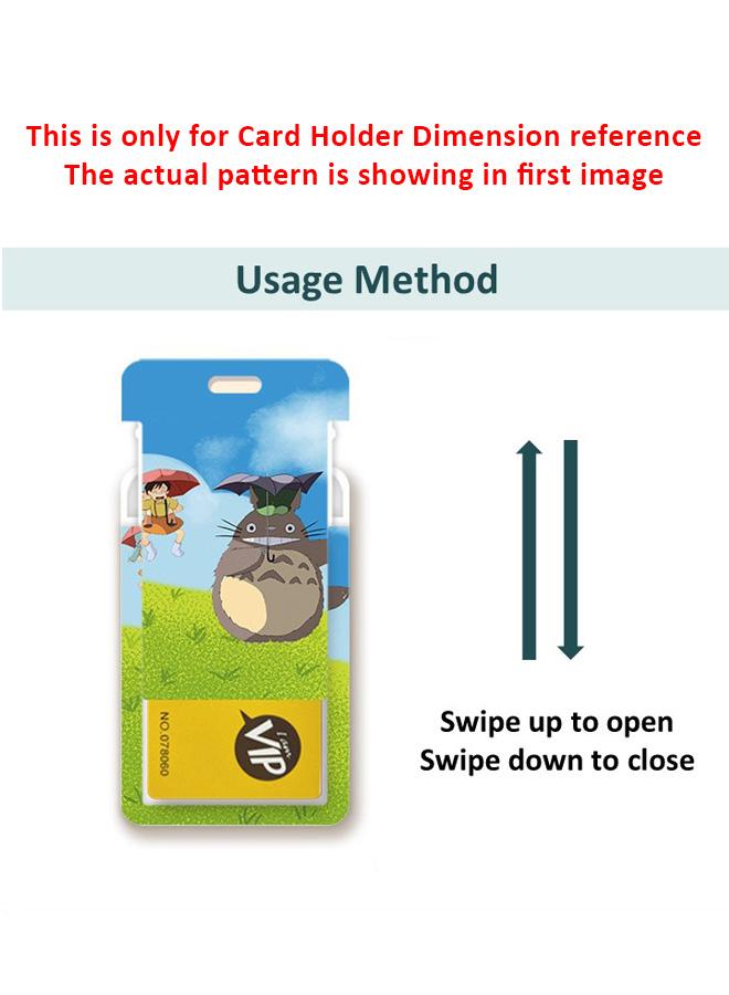 Anime ID Card Holder with Neck Strap Lanyard Totoro and Snorlax Painting For Keys Keychain Badge Holder Compatible with Credit Card / Student Card / Bus Transportation Card  - Image 2