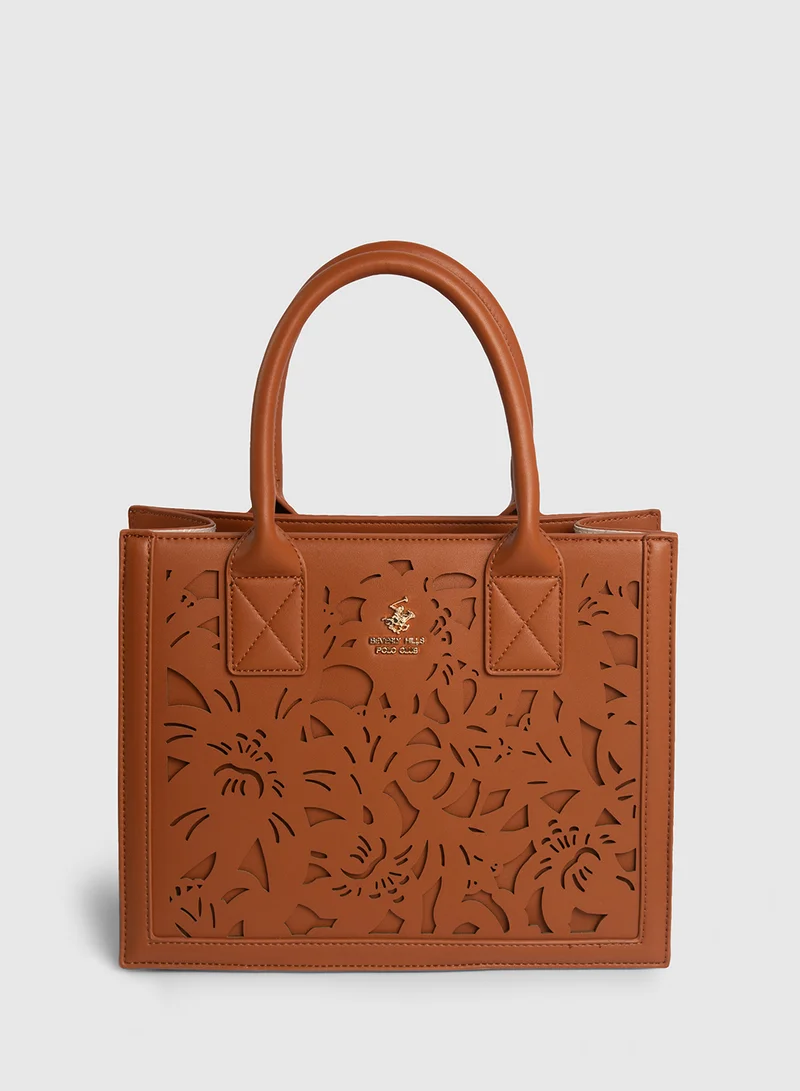BEVERLY HILLS POLO CLUB Logo Detail Satchel Bag
