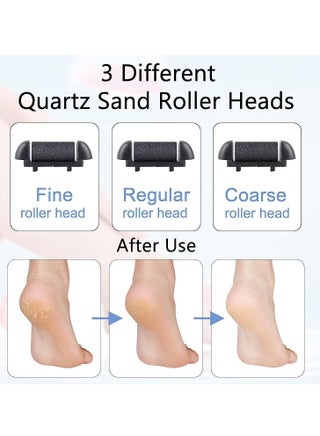 Electric Callus Remover for Feet, Rechargeable Pedicure Tools Foot Care Feet File, 13 in 1 Callous Remover Kit for Remove Cracked Heels and Dead Skin, with 3 Roller Heads 2 Speed, Battery Display - view 4