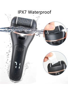 General Electric Callus Remover for Feet, Rechargeable Pedicure Tools Foot Care Feet File, 13 in 1 Callous Remover Kit for Remove Cracked Heels and Dead Skin, with 3 Roller Heads 2 Speed, Battery Display  - Image 3