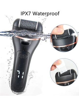 Electric Callus Remover for Feet, Rechargeable Pedicure Tools Foot Care Feet File, 13 in 1 Callous Remover Kit for Remove Cracked Heels and Dead Skin, with 3 Roller Heads 2 Speed, Battery Display - view 3
