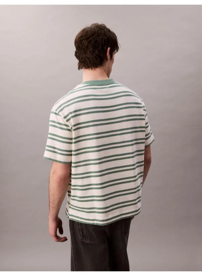 كالفن كلاين جينز Relaxed Stripe Short Sleeve T-Shirt