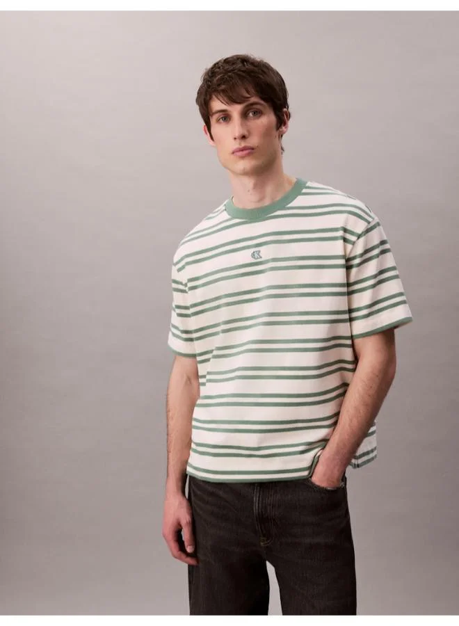 كالفن كلاين جينز Relaxed Stripe Short Sleeve T-Shirt