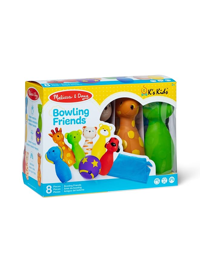 ميليسا آند دوج مجموعة لعب البولينج للأطفال من K'S مع 6 دبابيس وحقيبة حمل مريحة، ألعاب داخلية وخارجية للأطفال الصغار من عمر سنتين فما فوق - Image 3