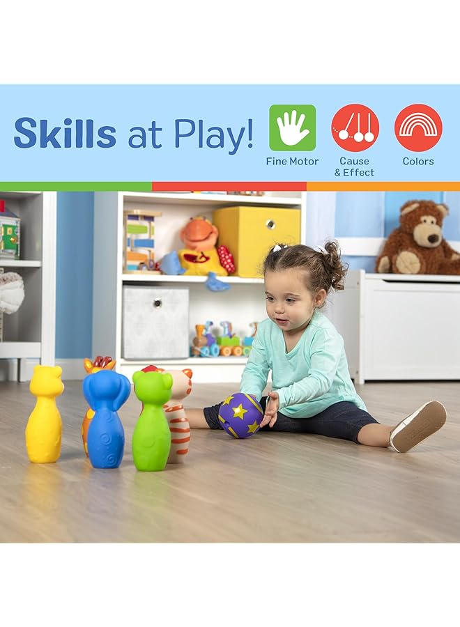 ميليسا آند دوج مجموعة لعب البولينج للأطفال من K'S مع 6 دبابيس وحقيبة حمل مريحة، ألعاب داخلية وخارجية للأطفال الصغار من عمر سنتين فما فوق - Image 5