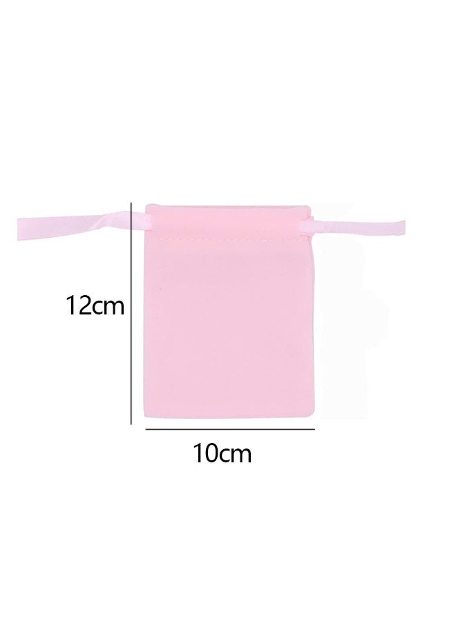 Ant 10-Piece Pink Velvet Jewelry Drawstring Bags, Jewelry Gift Bags Storage Bag Packing Bag(10*12cm） - Image 2