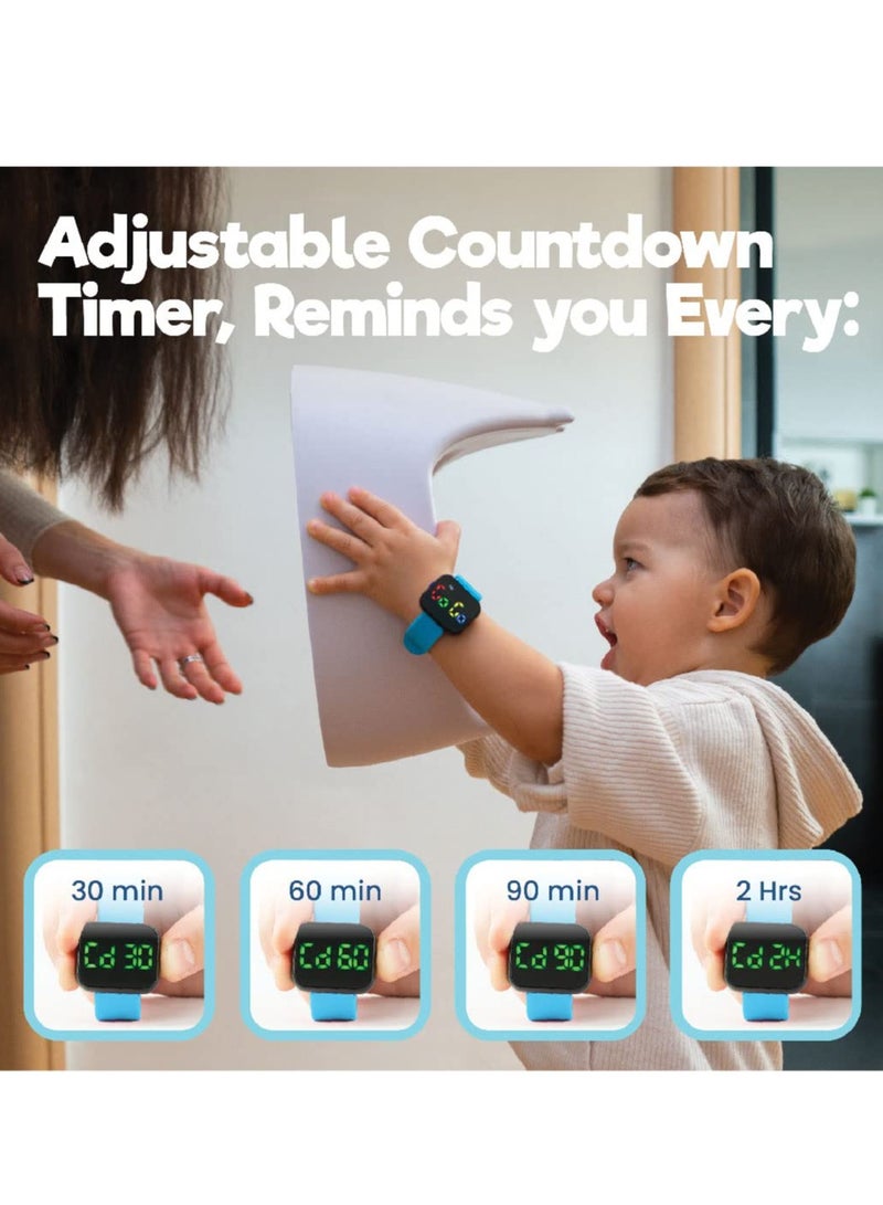 Potty Training Toy Watch for Kids V2 – A Water Resistant Potty Reminder Device for Boys & Girls to Train Your Toddler with Fun/Musical & Vibration Interval Reminder with Potty Training eBook (Sky) - Image 4