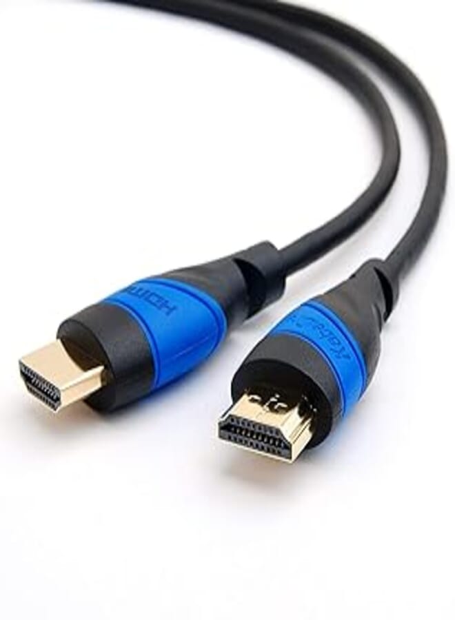 KabelDirekt KabelDirekt 443 0.5m HDMI Cable 4K / Cord compatible with (HDMI 2.0a/b, 2.0, 1.4a, Cable, to HDMI, 4K@60HZ,1080p FullHD, UHD, Ultra HD, 3D, High Speed Ethernet, ARC, PS4, XBOX, HDTV) black