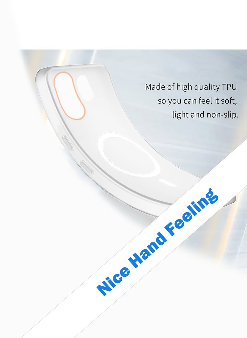 دبليو تيك غطاء هاتف Nothing CMF Phone 2 Pro 5G 2025 هجين شفاف مع شحن مغناطيسي وحواف كاميرا مرتفعة مظهر أنيق (MCMPMN) - أبيض - Image 3