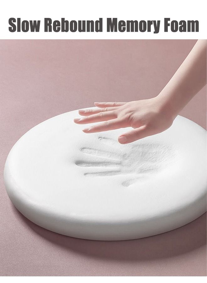 AHAKAC 15.7in Round Memory Foam Seat Cushion with Healthy Cycle - Small Floor Mat with Comfortable and Breathable - Office Chair Cushion for Relief Pain - Image 3