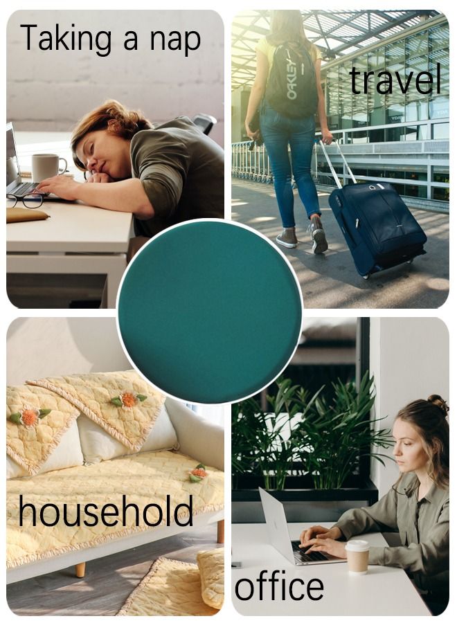 AHAKAC 15.7in Round Memory Foam Seat Cushion with Healthy Cycle - Small Floor Mat with Comfortable and Breathable - Office Chair Cushion for Relief Pain - Image 2