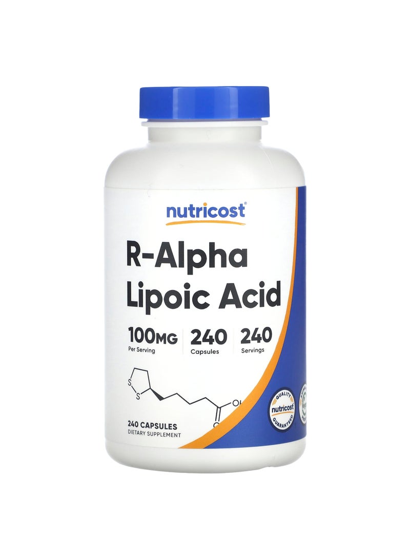 R-Alpha Lipoic Acid, 100 mg, 240 Capsules