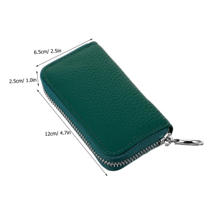 Deep Green Multifunctional Key Organizer Case Weather Resistant Zipper Pouch for Car Home Travel - Image 3