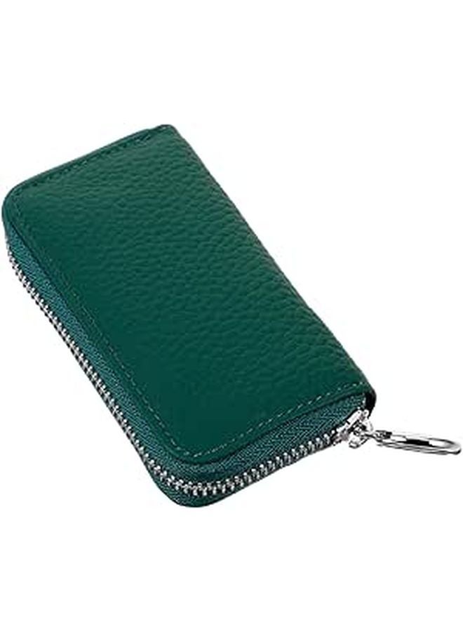Deep Green Multifunctional Key Organizer Case Weather Resistant Zipper Pouch for Car Home Travel - Image 1